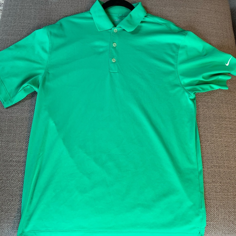 Nike green golf shirt